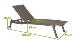 STERN Allround Rollenliege, Silber/taupe, Edelstahl/Textil, 200x71x38 Cm, Verstellbare Rückenlehne -Ausgewählte Gartenmöbelgeschäfte 5 15897 1.jpg