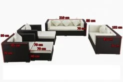 OUTFLEXX Loungemöbel-Set, Braun, Polyrattan, Für 9 Personen, Wasserfeste Kissenbox -Ausgewählte Gartenmöbelgeschäfte 5 1599 BOX A.jpg
