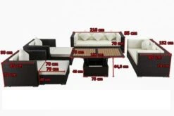 OUTFLEXX Loungemöbel-Set, Braun, Polyrattan, Für 9 Personen, Inkl. Loungetisch, Wasserfeste Kissenbox -Ausgewählte Gartenmöbelgeschäfte 5 1599 BOX D.jpg