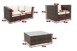 OUTFLEXX Loungemöbel-Set, Polyrattan, Braun Marmoriert, 5 Pers, Wasserfeste Kissenbox, Inkl. Beistelltisch -Ausgewählte Gartenmöbelgeschäfte 5 16066 BOX B.jpg
