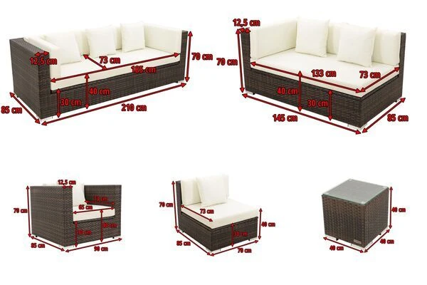 OUTFLEXX Loungemöbel-Set, Braun Marmoriert, Polyrattan, 8 Pers, Wasserfeste Kissenbox 7 OUTFLEXX Loungemöbel-Set, Braun Marmoriert, Polyrattan, 8 Pers, Wasserfeste Kissenbox – Bild 5