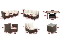 OUTFLEXX Loungemöbel-Set, Braun Marmoriert, Polyrattan, 8 Pers, Wasserfeste Kissenbox, Inkl. Loungetisch -Ausgewählte Gartenmöbelgeschäfte 5 16067 BOX D.jpg