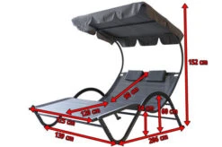 OUTFLEXX Doppelliege, Anthrazit, Polyester/Stahl Pulverbeschichtet, 205x138x34cm, Inkl. Nackenkissen, Rollbar -Ausgewählte Gartenmöbelgeschäfte 5 16102.jpg