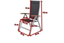 VILLANA Multipositionssessel, Silber/schwarz, Alu/Textilene, 64 X 58 X 110 Cm, FSC Akazienholz Armlehnen -Ausgewählte Gartenmöbelgeschäfte 5 16458.jpg