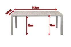 SIENA GARDEN Silva Esstisch, Silber / Washed Grey, Alu / Keramik, 183x100x74 Cm -Ausgewählte Gartenmöbelgeschäfte 5 16601.jpg