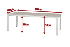 SIENA GARDEN Silva Diningtisch, Weiß/washed Grey, Alu/Keramik, 220x100cm -Ausgewählte Gartenmöbelgeschäfte 5 16603.jpg