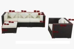 OUTFLEXX Loungemöbel-Set, Braun, Polyrattan, Für 5 Personen, Wasserfeste Kissenbox -Ausgewählte Gartenmöbelgeschäfte 5 1713 BOX A.jpg