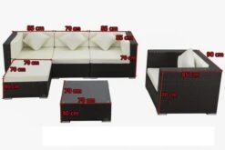 OUTFLEXX Loungemöbel-Set, Braun, Polyrattan, Für 5 Personen, Inkl. Kaffeetisch, Wasserfeste Kissenbox -Ausgewählte Gartenmöbelgeschäfte 5 1713 BOX B.jpg