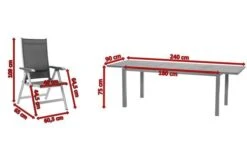 KETTLER Basic Plus Esstischgarnitur, Silber/anthrazit, Alu/Textilene, 180/240x90cm, 6 Multipositionssessel -Ausgewählte Gartenmöbelgeschäfte 5 17233.jpg