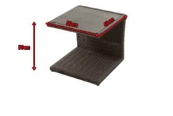 Ploß Rocking Beistelltisch, Grau/braun-meliert, Polyrattan, 50x45x50 Cm, Glasplatte In Steinoptik -Ausgewählte Gartenmöbelgeschäfte 5 18217.jpg