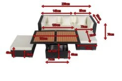 OUTFLEXX Loungemöbel-Set, Schwarz, Polyrattan, 5 Personen, Wasserfeste Kissenbox, Inkl. Loungetisch -Ausgewählte Gartenmöbelgeschäfte 5 18226 BOX D.jpg
