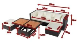 OUTFLEXX Loungemöbel-Set, Braun, Polyrattan, 5 Personen, Wasserfeste Kissenbox, Inkl. Loungetisch -Ausgewählte Gartenmöbelgeschäfte 5 18227 BOX D.jpg