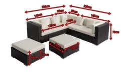 OUTFLEXX Loungemöbel-Set, Braun, Polyrattan, 6 Personen, Wasserfeste Kissenbox, Inkl. Kaffeetisch -Ausgewählte Gartenmöbelgeschäfte 5 18230 BOX B.jpg