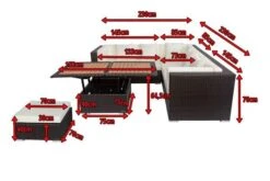 OUTFLEXX Loungemöbel-Set, Braun, Polyrattan, 6 Personen, Wasserfeste Kissenbox, Inkl. Loungetisch -Ausgewählte Gartenmöbelgeschäfte 5 18230 BOX D.jpg