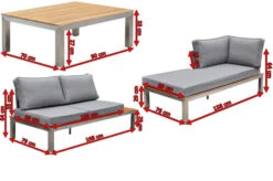 OUTFLEXX Loungemöbel, Silber/grau, Edelstahl/FSC-Teakholz/Textil, Für 4 Personen, Inkl. Kaffeetisch -Ausgewählte Gartenmöbelgeschäfte 5 18298.jpg
