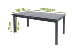 OUTFLEXX Premium Ausziehtisch, Anthrazit/grau, Alu/Sicherheitsglas, 180/240x100cm, Automatischer Ausziehmechanismus -Ausgewählte Gartenmöbelgeschäfte 5 18338.jpg