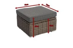 OUTFLEXX Hocker, Grau, Polyrattan, 70 X 70 X 35 Cm, Verstellbare Sitzfläche, Wasserfeste Kissenbox -Ausgewählte Gartenmöbelgeschäfte 5 18362 4 BOX.jpg