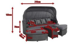 OUTFLEXX Houston Loungebett, Grau, Polyrattan, Doppel-halbrund, Viele Stellmöglichkeiten, Dach Klappbar -Ausgewählte Gartenmöbelgeschäfte 5 18543.jpg