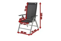 DOPPLER Expert Multipositionssessel, Silber/schwarz, Alu/Textilene, 75 X 60 X 110 Cm, Klappbar -Ausgewählte Gartenmöbelgeschäfte 5 18617.jpg