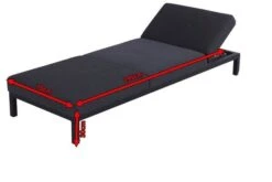 HARTMAN Adam Gartenliege, Sooty, Alu/Sunbrella, 4x4 Textilen, 195x70x30cm, Rückenlehne Verstellbar, Inkl. Kopfkissen -Ausgewählte Gartenmöbelgeschäfte 5 18733.jpg