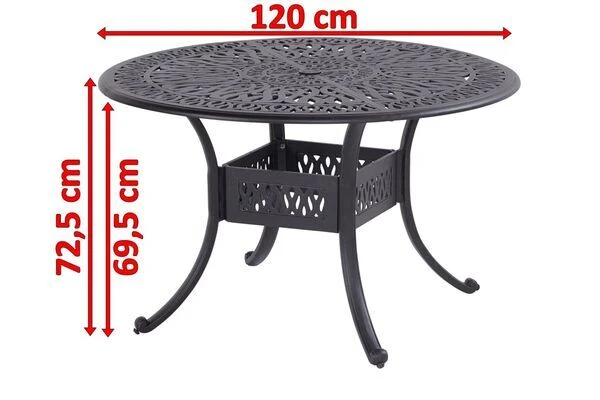 HARTMAN Amalfi Tisch, Bronze, Alu-Guss, Ø120cm 7 HARTMAN Amalfi Tisch, Bronze, Alu-Guss, Ø120cm – Bild 5