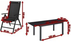 DOPPLER Expert Esstischgarnitur, Anthrazit/schwarz, Alu/Textilene, 6 Multipositionssessel, 150-210x90cm -Ausgewählte Gartenmöbelgeschäfte 5 18960.jpg