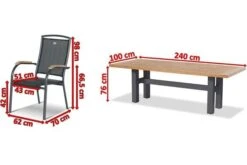 HARTMAN Sondermodell Yasmani/Raffaelo Esstischgruppe, Xerix, Alu/Teakholz, 240x100cm, 8 Stapelsessel 11 HARTMAN Sondermodell Yasmani/Raffaelo Esstischgruppe, Xerix, Alu/Teakholz, 240x100cm, 8 Stapelsessel -Ausgewählte Gartenmöbelgeschäfte 5 19036.jpg