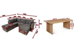 OUTFLEXX Loungegarnitur, Polyrattan/Teakholz, Tisch 160x90cm, Für 6 Personen, Wasserfeste Kissenbox -Ausgewählte Gartenmöbelgeschäfte 5 19394.jpg