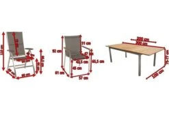 STERN Cardiff Esstischgruppe, Silber/taupe, Edelstahl/FSC-Teak, Tisch 200/300 X 100 Cm, 6 Stapel-, 2 Multipositionssessel -Ausgewählte Gartenmöbelgeschäfte 5 19693.jpg