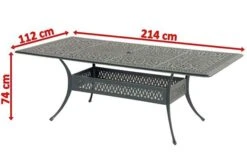 HARTMAN Amalfi Tisch, Dunkelgrün, Alu-Guss, 214x112cm -Ausgewählte Gartenmöbelgeschäfte 5 20138.jpg