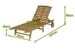 Ploß Rollliege, FSC®-Akazienholz, Geölt, 197 X 69 X 30 Cm, Klappbar, Verstellbar -Ausgewählte Gartenmöbelgeschäfte 5 20143.jpg