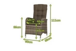 Ploß Rabida Dining Sessel, Champagner-meliert, Polyrattan, 60x68x111 Cm, Verstellbar, Inkl. Polster -Ausgewählte Gartenmöbelgeschäfte 5 20159.jpg