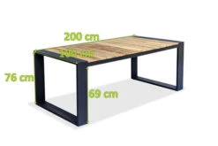 OUTFLEXX Kona Esstisch, Dark Grey/natur, Alu/recycled FSC®-Teak, 200x100x76cm, Rustikal Gebürstet, U-Gestell -Ausgewählte Gartenmöbelgeschäfte 5 20328.jpg