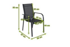 OUTFLEXX Stapelstuhl, Anthrazit Matt/schwarz, Aluminium/Textilene, 67x56x95cm -Ausgewählte Gartenmöbelgeschäfte 5 20361.jpg