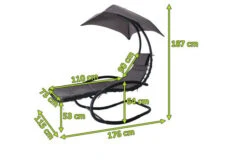 OUTFLEXX Schaukelsessel, Anthrazit Matt/schwarz, Stahl/Textilene, 176x115x187cm, Inkl. Polster -Ausgewählte Gartenmöbelgeschäfte 5 20393.jpg