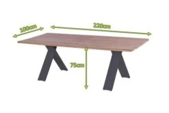 HARTMAN Xanadu Esstisch, Xerix, Alu / Teakholz, 220 X 100 Cm, X-Gestell -Ausgewählte Gartenmöbelgeschäfte 5 20405.jpg