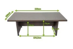 OUTFLEXX Dining Tisch, Braun Marmoriert, Polyrattan, 220 X 100 Cm, Tischplatte Spraystone, 6mm 15 OUTFLEXX Dining Tisch, Braun Marmoriert, Polyrattan, 220 X 100 Cm, Tischplatte Spraystone, 6mm -Ausgewählte Gartenmöbelgeschäfte 5 20663.jpg