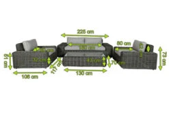 OUTFLEXX Loungemöbel, Two Tone Grey, Polyrattan, 4 Personen, Inkl. Tisch 70 X 130 Cm Und Polster In Grau -Ausgewählte Gartenmöbelgeschäfte 5 20906.jpg