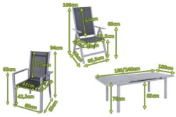 OUTFLEXX Premium Sitzgruppe, Silber/grau, Alu/Textilene, Ausziehtisch 180/240 X 100 Cm, 6 Stapel-, 2 Multipositionssessel -Ausgewählte Gartenmöbelgeschäfte 5 21436.jpg