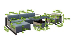 OUTFLEXX Loungeset, Flanelle, Alu/Sunbrella, Für 5 Personen, Höhenverstellbarer Loungetisch -Ausgewählte Gartenmöbelgeschäfte 5 21596.jpg