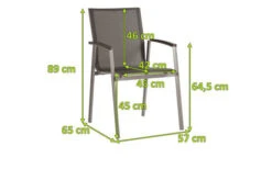 STERN New Top Stapelsessel, Graphit/silbergrau, Aluminium/Textil, 65x57x89 Cm, Pulverbeschichtet, Stapelbar -Ausgewählte Gartenmöbelgeschäfte 5 21913.jpg