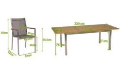 STERN Cardiff Esstischgarnitur, Silber/silbergrau, Edelstahl/Textilen/FSC-Teak, 162/220 X 90 Cm, Butterfly-Auszug, 6 Stapelsessel -Ausgewählte Gartenmöbelgeschäfte 5 22465.jpg