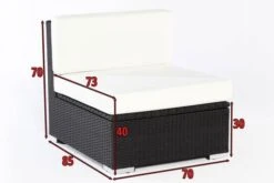 OUTFLEXX Mittelelement, Schwarz, Polyrattan, Inkl. Polster Und Kissen, Wasserfeste Kissenbox -Ausgewählte Gartenmöbelgeschäfte 5 2392 5 BOX.jpg