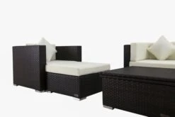 OUTFLEXX Lounge-Set, 5 Personen, Braun, Polyrattan, Inkl. Loungetisch, Wasserfeste Kissenbox -Ausgewählte Gartenmöbelgeschäfte 6 1298 BOX D.jpg
