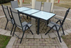 VILLANA Sitzgruppe, Anthrazit/grau, Alu/Textil, Tisch 160/220 Cm, 6 Multipositionssessel -Ausgewählte Gartenmöbelgeschäfte 6 13891.jpg