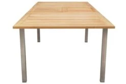 OUTFLEXX Set, Schwarz, Edelstahl/Teak, Tisch 180/240 X 100 Cm, 6 Stapelstühle Gepolstert -Ausgewählte Gartenmöbelgeschäfte 6 14137.jpg