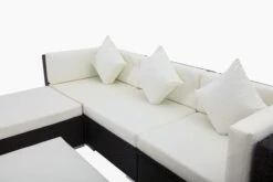 OUTFLEXX Loungemöbel-Set, Braun, Polyrattan, Für 5 Personen, Inkl. Kaffeetisch, Wasserfeste Kissenbox -Ausgewählte Gartenmöbelgeschäfte 6 1713 BOX B.jpg