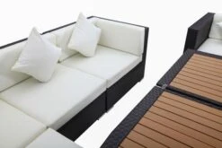OUTFLEXX Loungemöbel-Set, Braun, Polyrattan, Für 5 Personen, Inkl. Loungetisch, Wasserfeste Kissenbox -Ausgewählte Gartenmöbelgeschäfte 6 1713 BOX D.jpg