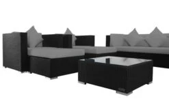 OUTFLEXX Loungemöbel-Set, Schwarz, Polyrattan, Für 9 Personen, Inkl. Kaffeetisch, Wasserfeste Kissenbox -Ausgewählte Gartenmöbelgeschäfte 6 1716 BOX B.jpg