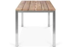 OUTFLEXX Esstischgarnitur, Edelstahl / FSC-Teak, Tisch 150x80cm, 6 Freischwinger Padded, Silber -Ausgewählte Gartenmöbelgeschäfte 6 17271.jpg